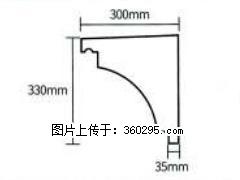 产品分解图型 - 檐口线，型号：SX311-YK-2，规格：300x330mm(2) - 桂林三象EPS建材 www.sx311.cc